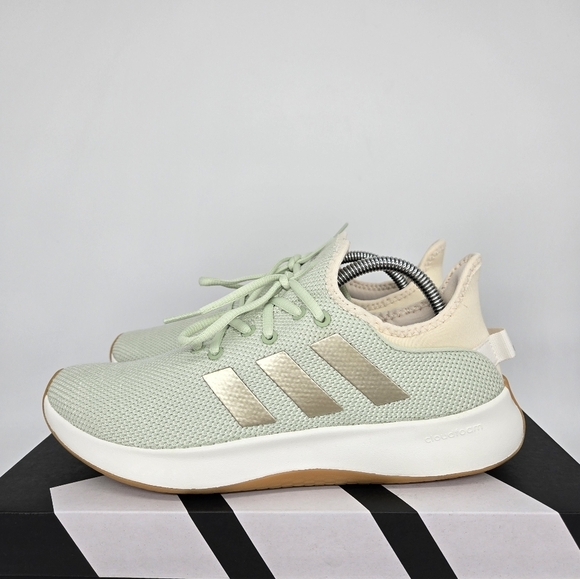 New adidas Cloudfoam Pure 'Linen Green Gum' Women's Running Shoes Size 8.5 - Picture 1 of 8